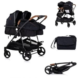 Chipolino poussette pour fr&egrave;res et soeurs Nouveau Twin Duo Smart pliable panier, coloris: (Babyshoppen, neuf)