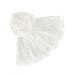 Holibanna Cape En Dentelle Blanche Pour BéBé Fille 0-2 Ans Avec Capuche Et Liens Doux Et Respirant Cape De Princesse Léger Pour Sorties Et Fêtes (dibey, neuf)