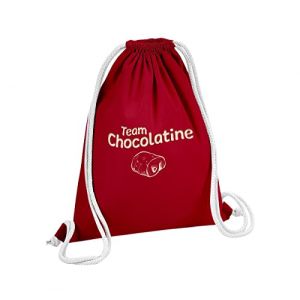 Sac de Gym en Coton Rouge Team Chocolatine Humour Blague Toulouse Sud 12 Litres (FabulousBOUTIK, neuf)