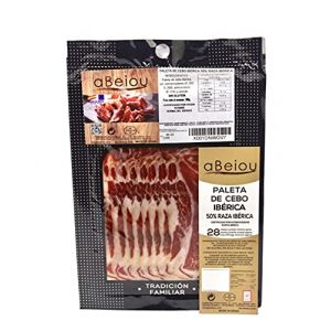 aBeiou. JAMBON IBÉRIQUE EN TRANCHES - Épaule. Affiné +28 mois à Guijuelo (Salamanque). Patanegra. Certificat de garantie Hycer. 1 enveloppe 100gr. (SICNAS, neuf)