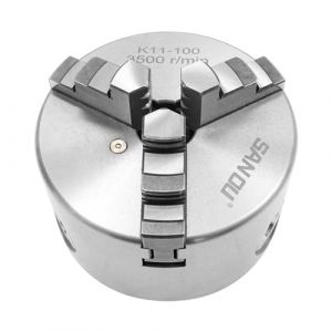 TESUGN Mandrin rotatif &agrave; centrage automatique &agrave; 3 mors en alliage de zinc Mini tour r&eacute;versible Trois m&acirc;choires Chuck 100 mm Tour en m&eacute;tal CNC Outil de per&ccedil;age Accessoires (YUNMIA, neuf)