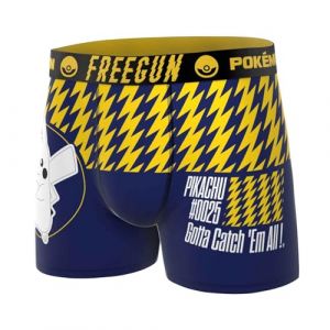 FREEGUN Boxer Homme Pokemon (S, Pika Zig PKM19) (FUN_HEAD, neuf)