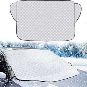 Voiture Protege Pare Brise Givre,Couverture Pare-Brise Voiture,Bâche Pare Brise Protection Hiver Repliable,Protection Solaire pour Pare-Brise de Voitures,pour Anti Givre,Neige,Glace,Pluie,UV,140*95cm (Deppr, neuf)