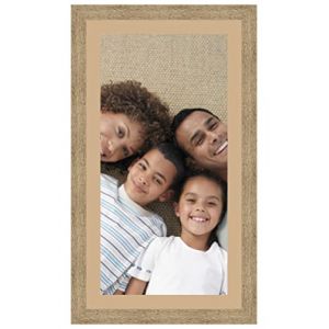 Cadres Photos p&ecirc;le m&ecirc;le multivues Sable 1 Photo(s) 30x60 Passe Partout, Cadre Photo Mural 35x65 cm Naturel Beige, 3.5 cm de Largeur (RK Cadres, neuf)