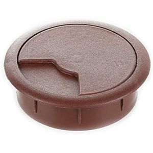 sossai® passage de câble KDM2 | set de 1 | Couleur: marron | Diamètre: 80 mm | Passe-câble/passe-fil pour bureau, table & plan de travail | Matériau : plastique (Made in EU) (Sossai FR, neuf)