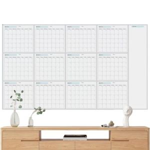 Calendrier Mural Effaçable À Sec Réutilisable Chaque Année – 150 X 85 Cm, Grand Calendrier Effaçable À Sec Pour Mur, Calendrier Vierge Non Daté De 12 Mois | Calendrier Annuel Vierge Non Daté (torrow, neuf)