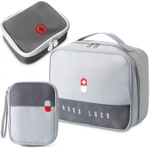 Trousse de Secours Vide 3 Pi&egrave;ces,&Eacute;tanche Sac de M&eacute;decine Portable,Trousse de M&eacute;decine Sac d'urgence de Grande Capacit&eacute;,Boite Medicaments Rangement,Trousse de Premiers Secours pour Voyage,Bureau,Maison (litomarty trading OU, neuf)