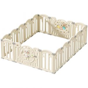 Parc Bebe Pliable, Parc Bebe, XXL Parc Enfant Modulable Avec Parc Enfant, Verrouillage de Sécurité, Forme Réglable, Rangement Pliable, Antidérapant, Barriere Bebe 12 14 16 (Zkiprm, neuf)