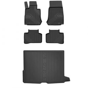 MOTOS Kit de Tapis de Voiture et de Tapis de Coffre en Caoutchouc pour Mercedes-Benz GLC X253 2015-2022 Améliorez Votre Confort de Voyage avec Tapis antidérapant Voiture 3D- Tapis de Sol Voiture Tous (MOTOS EU, neuf)