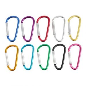 10 PCS 3&rdquo; Aluminium D Mousqueton Porte Cl&eacute;s,Petit Mousqueton Multicolore pour Porte Clef, Sac &agrave; Main, Camping, Randonn&eacute;e,Mousqueton INOX L&eacute;ger Et R&eacute;sistant (BaiDingSheng, neuf)