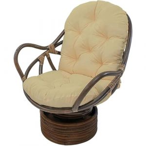 JIcloun Fauteuil en Rotin Pivotant Coussin pour Fauteuil À Bascule Intérieur Rocker Coussin Pivotant Pad de Remplacement pour Fauteuil Durable Doux Coussin,A5 (BVngHengYangShiQiDongXia, neuf)