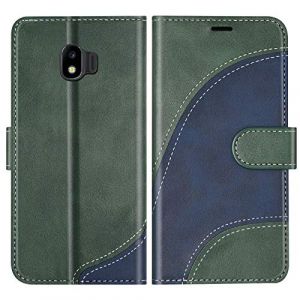 BoxTii Coque pour Galaxy J2 Pro 2018, Portefeuille Etui en Cuir PU, Magn&eacute;tique Protection Housse Coque pour Samsung Galaxy J2 Pro 2018, Vert (BoxTii, neuf)