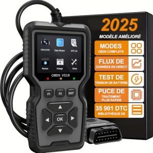 OBD2 Diagnostic Voiture - OBD Valise Diagnostic Auto Multimarque avec 35K+ DTCs Lecteur de Codes Panne Moteur, Données en Temps réel, I/M Prêt, Compatible Tous Protocoles OBDII Voitures après 1996 (Beizkna EU, neuf)