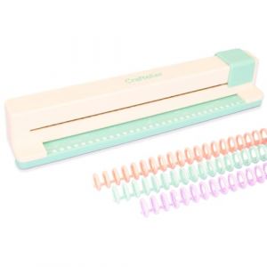 Craftelier - Relieuse manuelle à 30 trous - Perforatrice avec 6 anneaux tons pastel - Perfore jusqu'à 5 feuilles - Compatible avec les formats A4, A5, A6, A7 - Pour cahiers et scrapbooking (Craftelier, neuf)