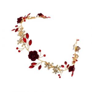 SAFIGLE Coiffe De Mari&eacute;e Style Chinois Accessoire De Coiffure Avec Fleurs Pour Robe De Mari&eacute;e Couleur (Grand Di, neuf)