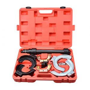 Zoomtools Compresseur de ressort hélicoïdal de jambe de force de moteur, extracteur de bobine de fourche interchangeable, ensemble d'outils pour démonter le ressort d'amortisseur automobile (autotools, neuf)