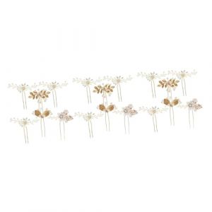 Didiseaon 18 Pcs En Forme De U Épingle À Cheveux Pour Mariée Épingle À Cheveux Pour Mariage Feuille Et Perle Épingle À Cheveux De Mariage Perle Épingles À Cheveux Perle Cristal (Merkowski, neuf)