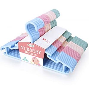 ilauke Cintre Enfant, 36 Cintre Bébé de Multi Couleur, Ceintres pour Enfant Antidérapants en Plastique, cintres Enfants pour Ranger Vêtements de Bébé et d'enfant -27cm (YIJR Direct, neuf)