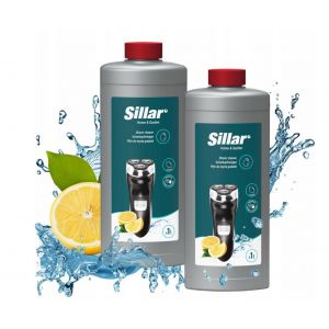 Sillar Nettoyant Tête de Rasoir 1L - Formule Citron - Compatible avec Braun CCR Séries 3, 5, 7, 9 - Solution de Nettoyage Rasoir - Hygiène Maximale et Efficacité - 2 pièces (agdmaster, neuf)