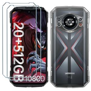 Xiangyun Coque pour Doogee S118 Cover + 2 X Film de Verre Trempé Protection écran, Transparent Anti-Vibration et Glisse Silicone Bumper TPU Souple Etui Housse Case (6.58") (ZeMin, neuf)