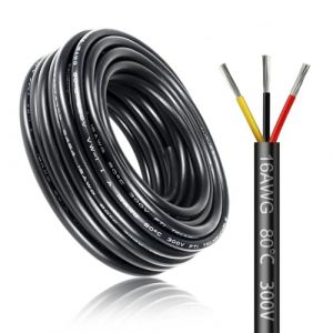 Câble Électrique 10 Mètres 16 AWG 3x1,5mm², Câble à 3 Conducteurs 5 V/12 V/24 V/220 V, Cuivre Étamé, Flexible et Souple, Faible Impédance, Haute Résistance à la Température, Câble d’Extension (LighingWill, neuf)