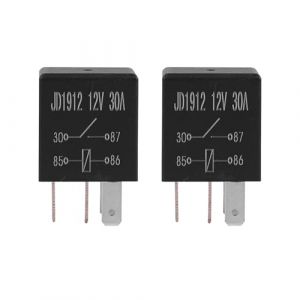 Sarini Relais Polyvalent 30A &agrave; 4 Broches 12V, 2 Paquets, pour Voitures, Motos, camions, JD1912, Relais de s&eacute;curit&eacute; 12V (Sarini EU, neuf)