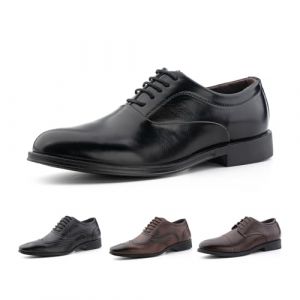 Hitmars Chaussure Homme Derby Oxford Homme Chaussures Cuir Brogues Mariage Lacets Chaussure Ville Business Dressing Chaussure Noir 45 EU (Free Mobile OU, neuf)