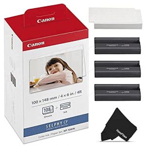 Canon - KP-108IN - 3 - Couleur (Cyan, Magenta, Jaune) - Cartouche imprimante kit Papier - pour SELPHY CP1000, CP330, CP520, CP530, CP760, CP770, CP780, CP790, CP800, CP820, CP900, CP910 (Mega dealings, neuf)