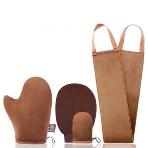 Gaiyah Gant Applicateur Autobronzant Visage Et Corps, Avec Applicateurs De Lotion Pour Le Dos, Exfoliant Corps Visage, Bronzage Sans Soleil - Ensemble 4 , Unit&eacute; (Lot 1) (QY Technology, neuf)