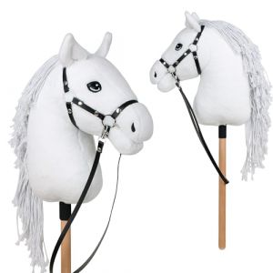 Pink Papaya Cheval à bâton, avec Un Licol et Une Bride, Cheval à bâton pour Le Hobby Horsing, Cheval à Monter pour Enfants. (Vevendo, neuf)
