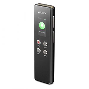 MECHEN Dictaphone num&eacute;rique 128 Go, Enregistrement en Une Touche, Commande vocale, enregistreur Vocal Portable, 1536 kbps, avec Microphone, USB C, pour interviews, Classes, r&eacute;unions (V01) (YMSY TECH, neuf)
