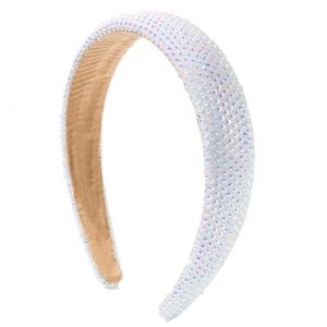 Accessoires pour cheveux en &eacute;ponge pleine de diamants et super flash pour b&eacute;b&eacute; Temp&eacute;rament, blanc AB (Fanjubei Store, neuf)