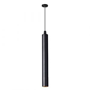Mozeny Luminaire Suspendu Noir en Aluminium LED Lustre &Agrave; Tube Long Lampe Suspendue pour &Icirc;lot De Cuisine 7W Barre Lumineuse &Agrave; Suspension Cylindrique Spots Plafonniers Downlights Lumi&egrave;re Ambiante (lang xin ke mao, neuf)