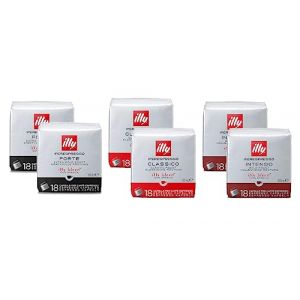 ILLY Sélection de 108 Capsules de café pour machines hyperexpresso | Assortiment de dégustation avec 2x Classique, 2x Intense, 2x Forte (Carpe.Diem.Store, neuf)