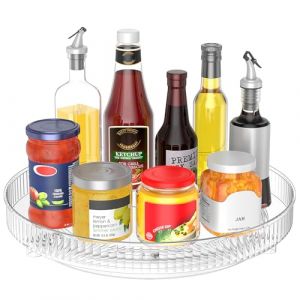 Drucilla Plateau Tournant, 24cm Plateau Tournant Frigo, 360° Plateau Tournant Epices, Plateau Cuisine, Plateau Tournant Placard Cuisine pour Epices, Bouteille, Fruit (God Meis, neuf)