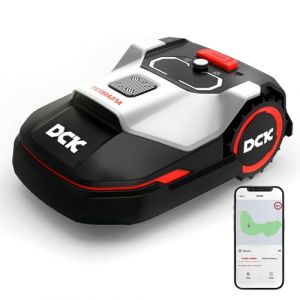 DCK Robot Tondeuse 1000㎡ avec Contrôle App, Pente 40%, Tondeuse Intelligente avec Plan de Tondaison, 30-60 mm Réglage de Hauteur de Coupe, Capteur de Pluie, Connexion WiFi & Bluetooth, 54dB, IPX5 (DongCheng Power Tools, neuf)