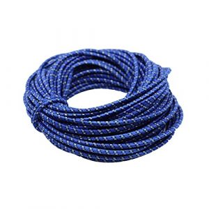 Corde d'extension de 25 m de diam&egrave;tre 8 mm,Corde en caoutchouc pour b&acirc;che de remorque, &eacute;lastique de tension, sangles de tension, sangle &eacute;lastique, pour le transport de charge (bleu) (fitnesspartyten, neuf)