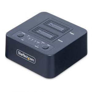 StarTech.com Duplicateur de Disque M.2 NVMe 1:1, Clonage/Copie Autonome de SSD M.2 Jusqu'à 90Go/Min, Station d'accueil de Disque Dur M.2 USB 3.2 20 Gbps à Deux Baies, Câbles USB-C/A Inclus (DirectfromStarTech, neuf)