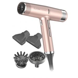 GA.MA Italy Professional, iQ3 Perfect, sèche-cheveux ultraléger avec moteur sans balais 110 000 tr/min, technologie Stand-by et fonction Turbo, puissance 1600 W, Gold Rose (QwertyCom, neuf)