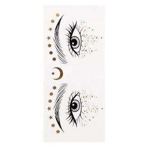 Tatouage de visage à paillettes, autocollants temporaires pour le visage, imperméables, scintillants, autocollants temporaires, beaux écussons pour le visage, autocollants de maquillage pour femmes et (honla, neuf)