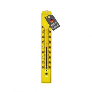Lantelme Thermomètre d'extérieur - Affichage de la température de -30 °C à +50 °C - Analogique - Résistant aux intempéries - 17 cm - En plastique - Jaune - Thermomètre pour chambre intérieure et (lantelmegmbh, neuf)