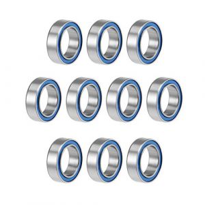 sourcing map MR128-2RS Gorge Profonde Bille Roulements 8mm x 12mm x 3.5mm Double Scell&eacute; Chrome Acier Bleu Couverture P6(ABEC3) 10Pcs (Weisser Berg, neuf)
