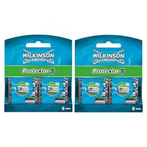 Wilkinson Sword Protector 3 - Pack de 16 recharges de 3 lames de rasoir pour homme, bande de conditionnement avec aloe vera" (SYS-Shop, neuf)