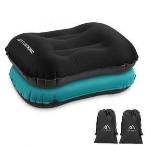 flintronic 2Pcs Oreiller Gonflables de Camping, Coussin de Plage Oreiller Gonflable Plage, Imperméable - Compressible - Confortable - Pliable, Coussin de Voyage Ultraléger Oreiller Gonflable (flintronic, neuf)