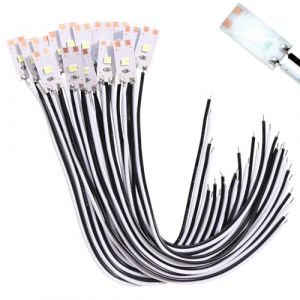 Lyeteung 15 Pi&egrave;ces 17mm 12V - 18V Bandes lumineuses Pr&eacute;-C&acirc;bl&eacute;es, 2835 Mod&eacute;lisme LED, LED SMD Auto-Adh&eacute;sives Flexibles, Blanc (Lyeteung, neuf)