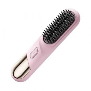Peigne &agrave; lisser &ndash; ABS 21x4,65cm 35W | Lisseur &agrave; cheveux sans fil avec brosse rechargeable | Brosse lissante chauffante Portable avec contr&ocirc;le de la temp&eacute;rature de la batterie 4000mAh pour le style de (gahen, neuf)