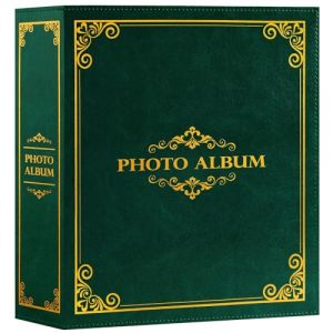 Album Photo Traditionnel 10x15 Pochette, Grand Format Album Photo de Classe avec Pochette Plastique 1000 Horizontal Vertical Photos Vert (BILLIONRVL, neuf)