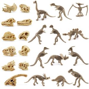 GZqiancang 23 pièces os de Dinosaure, Squelette de Dinosaure de Simulation pour la décoration de gâteaux, Jeux scientifiques, fouilles de Dinosaures et fêtes d'anniversaire de Dinosaures (GZqiancang, neuf)