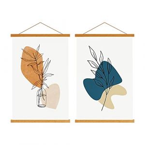 Lanpn B1 Cadre Poster Magn&eacute;tique 70 CM, 70x100 70x50 Cadre Photo Aimant&eacute; en Bois Naturel pour Affiche Cadre Magn&eacute;tique Cadre d'affiche Cadre Suspendu Porte-affiches (70cm, Teck, 2 Paquets) (BILLIONRVL, neuf)