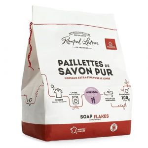 Rampal Latour - Paillettes de Savon Pur - Parfum Lavandin - Copeaux Extra-fins pour le linge - Lavage en machine ou à la main - Toutes températures et tissus - Jusqu'à 100 lavages - 1.5Kg (RAMPAL LATOUR, neuf)